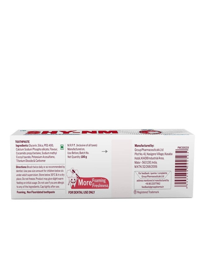 SHY-NM SHY NM Shield against hypersensitivity (100g x 1) SLS free Parabens free Vegan-friendly Toothpaste and Shy-XT sensitivity relief and remineralization (70g x 1) Oral Care Toothpaste (combo pack) - Image 4